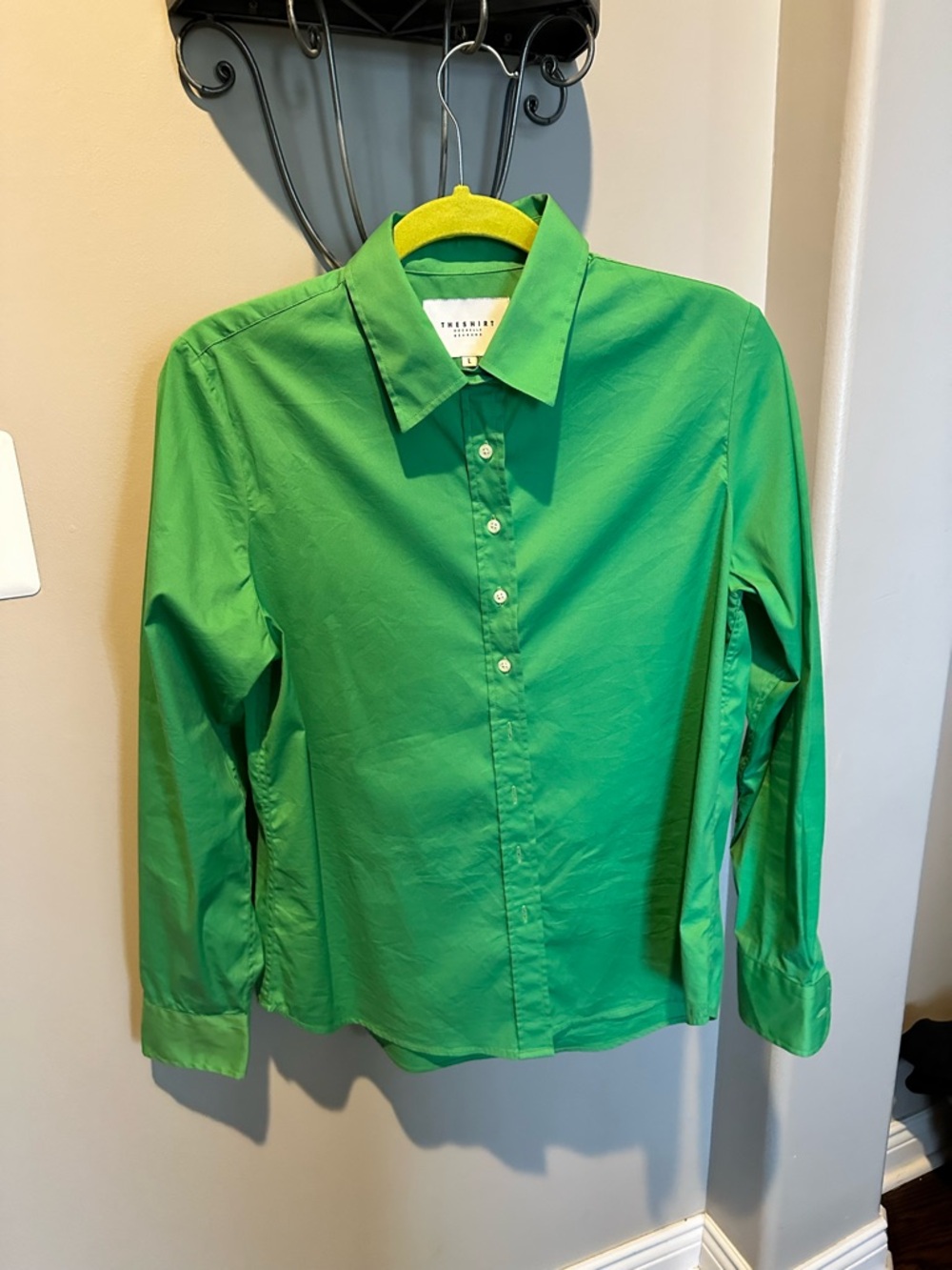 The Shirt by Rochelle Behrens Bright Green Button-Down Shirt